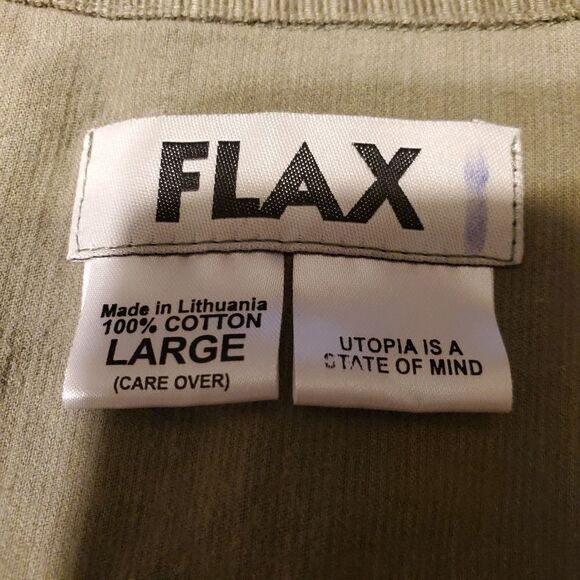 Flax green corduroy blazer jacket size large - Picture 2 of 5